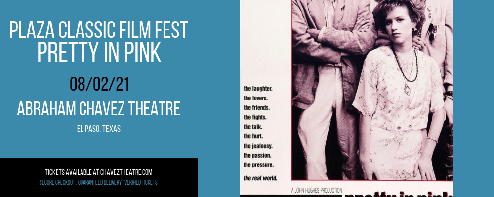 Plaza Classic Film Fest - Pretty in Pink at Abraham Chavez Theatre tickets Plaza Classic Film Fest - Pretty in Pink at Abraham Chavez Theatre