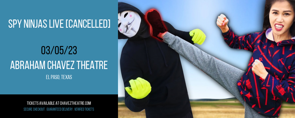 Spy Ninjas Live [CANCELLED] at Abraham Chavez Theatre